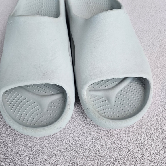 Crocs Mellow Recovery Slide Sandals Men 9 Women 1l Light Grey Cushion Slip-On - Picture 11 of 11